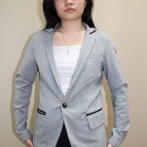 Grey Mid-length Blazer